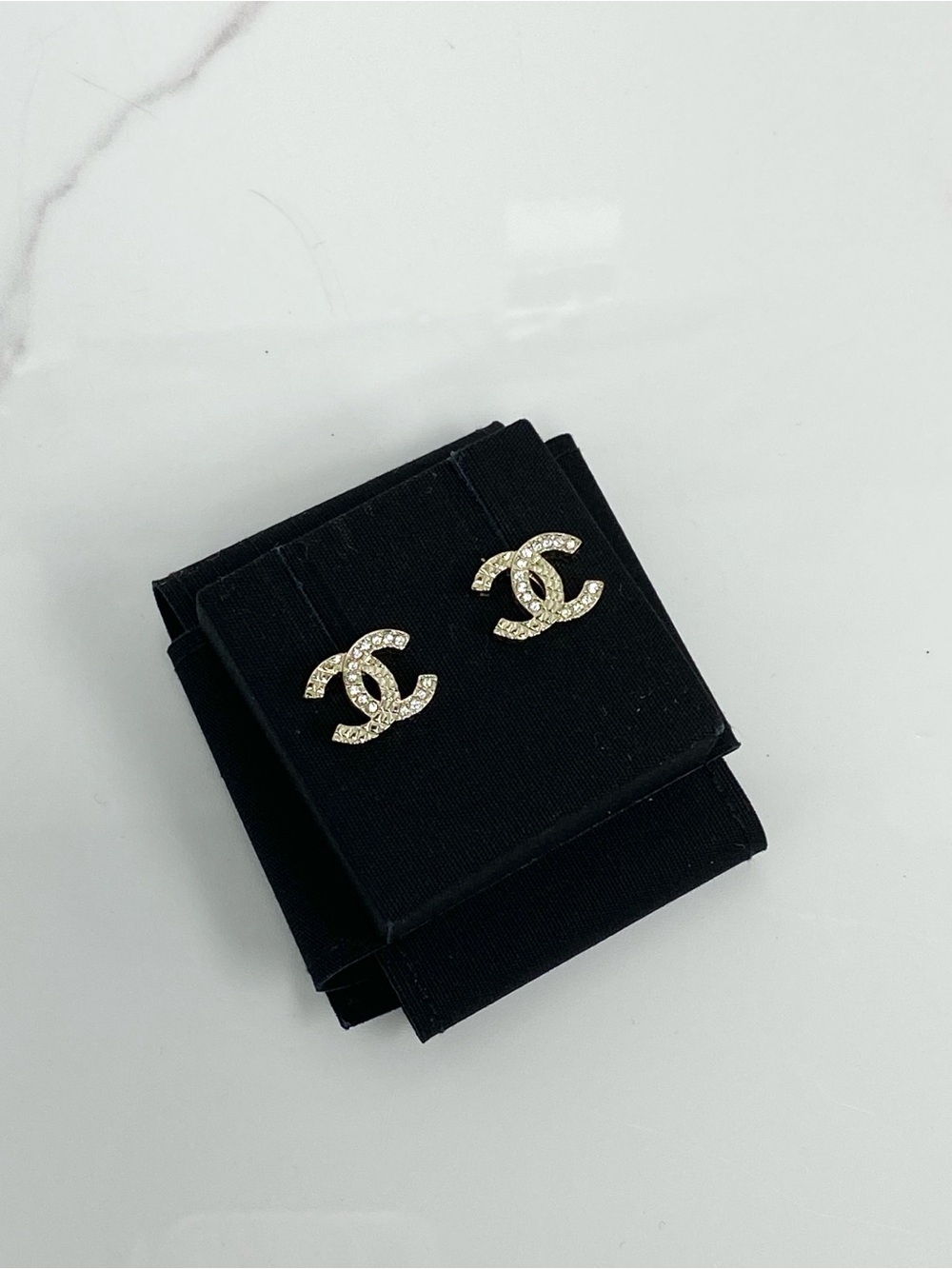 Chanel Crystal CC Earrings